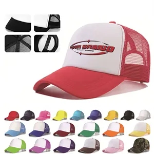 Sponge Mesh Custom Baseball Hat Color Matching Duckbill Cap
