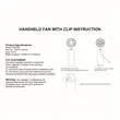 USB Rechargeable Handheld Fan With Clip | https://www.bestnamebadges.com