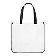 Full Color Laminated Curved Bottom Shopping Tote Bag | https://www.bestnamebadges.com