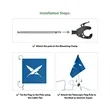 48" Telescopic Boat Flag Pole | https://www.bestnamebadges.com