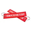 Luggage Keychain Woven Embroidered Key Holder | https://www.bestnamebadges.com