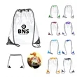 Clear Drawstring Stadium Backpacks Waterproof Gym Bag | https://www.bestnamebadges.com