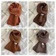 Solid Color Autumn and Winter Warm Trend Scarf | https://www.bestnamebadges.com