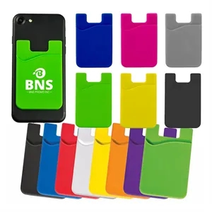 Silicone Phone Card Holder Strong Adhesive Pocket Stick