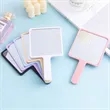 Handheld Cosmetic Mirror Portable Square Plastic H | https://www.bestnamebadges.com