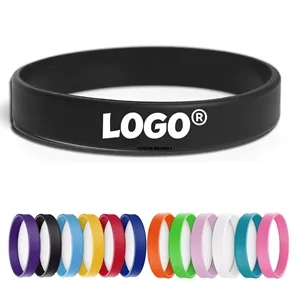 Rubber Bracelet Wristband Blank Silicone Elastic Sport