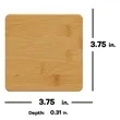 Bamboo Square 6-Coaster Set with Holder | https://www.bestnamebadges.com