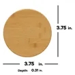 Bamboo Round 6-Coaster Set with Holder | https://www.bestnamebadges.com
