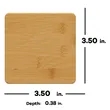 Square Bamboo Coaster | https://www.bestnamebadges.com