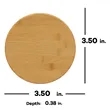 Round Bamboo Coaster | https://www.bestnamebadges.com