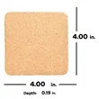Square Cork Coaster | https://www.bestnamebadges.com