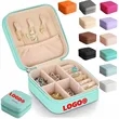Portable Square Velour Mini Travel Jewelry Storage Box | https://www.bestnamebadges.com
