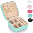 Portable Square Velour Mini Travel Jewelry Storage Box | https://www.bestnamebadges.com