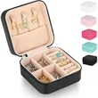 Portable Square Velour Mini Travel Jewelry Storage Box | https://www.bestnamebadges.com