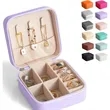 Portable Square Velour Mini Travel Jewelry Storage Box | https://www.bestnamebadges.com