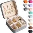 Portable Square Velour Mini Travel Jewelry Storage Box | https://www.bestnamebadges.com