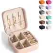 Portable Square Velour Mini Travel Jewelry Storage Box | https://www.bestnamebadges.com