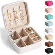 Portable Square Velour Mini Travel Jewelry Storage Box | https://www.bestnamebadges.com