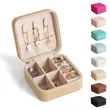 Portable Square Velour Mini Travel Jewelry Storage Box | https://www.bestnamebadges.com