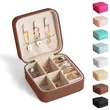 Portable Square Velour Mini Travel Jewelry Storage Box | https://www.bestnamebadges.com