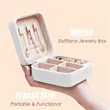Portable Square Velour Mini Travel Jewelry Storage Box | https://www.bestnamebadges.com