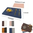 Leather Home Reversible Rectangular Insulated Table Mat | https://www.bestnamebadges.com