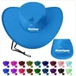 Folding Cowboy Hat with Pouch Polyester One Size Bucket Cap | https://www.bestnamebadges.com