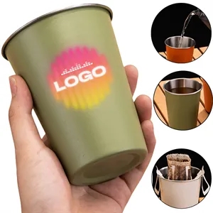 12oz Stackable Stainless Steel Outdoor Camping Cup