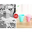 6.7oz Portable Retractable Silicone Water Cup | https://www.bestnamebadges.com