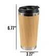 Stainless Steel Bamboo Travel Mug wih Lid | https://www.bestnamebadges.com