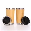 Stainless Steel Bamboo Travel Mug wih Lid | https://www.bestnamebadges.com