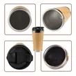 Stainless Steel Bamboo Travel Mug wih Lid | https://www.bestnamebadges.com