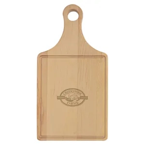 13.5" x 7" Maple Paddle-Shaped Cutting Board w/ Juice Groove