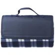 Fleece Blanket w/ Grid Pattern Design & Woven Handle Roll Up | https://www.bestnamebadges.com