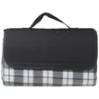 Fleece Blanket w/ Grid Pattern Design & Woven Handle Roll Up | https://www.bestnamebadges.com