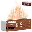 Colorful Simulated Wood Grain Clock Flame Humidifier | https://www.bestnamebadges.com