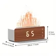 Colorful Simulated Wood Grain Clock Flame Humidifier | https://www.bestnamebadges.com