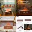 Colorful Simulated Wood Grain Clock Flame Humidifier | https://www.bestnamebadges.com