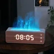 Colorful Simulated Wood Grain Clock Flame Humidifier | https://www.bestnamebadges.com
