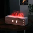 Colorful Simulated Wood Grain Clock Flame Humidifier | https://www.bestnamebadges.com
