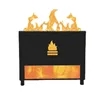 Simulation Wall Flame Wood Grain Fragrance Humidifier | https://www.bestnamebadges.com
