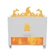 Simulation Wall Flame Wood Grain Fragrance Humidifier | https://www.bestnamebadges.com