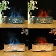 Wood Grain Hollow Essential Oil Flame Humidifier | https://www.bestnamebadges.com