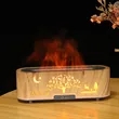 Wood Grain Hollow Essential Oil Flame Humidifier | https://www.bestnamebadges.com