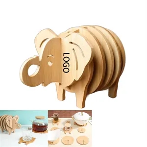 Bamboo Placemat Three-Dimensional Elephant Shape