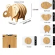 Bamboo Placemat Three-Dimensional Elephant Shape | https://www.bestnamebadges.com