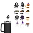 Halloween 3D Straw Cover Cap | https://www.bestnamebadges.com