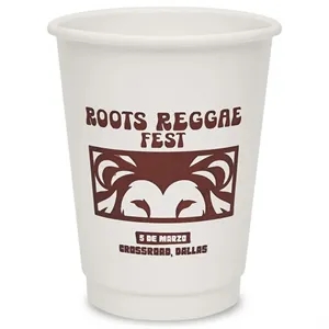 Custom 12 Oz. Double Wall Paper Hot Cups | https://www.bestnamebadges.com