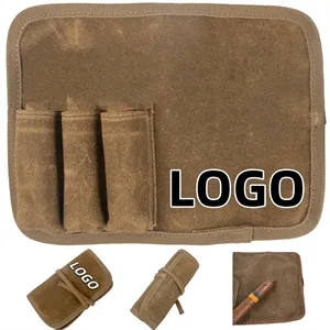 Portable Three Cigar Canvas Organizer In Stock