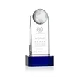 Sherbourne Globe Award on Base - Blue | https://www.bestnamebadges.com